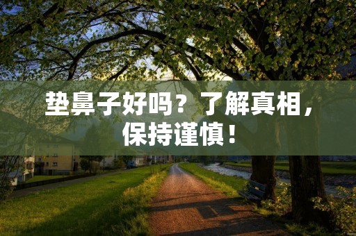 垫鼻子好吗?了解真相,保持谨慎! 垫鼻子好吗?了解真相,保持谨慎!