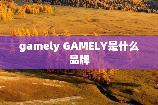 gamely GAMELY是什么品牌
