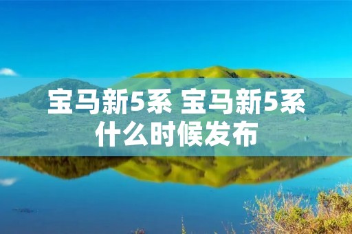 宝马新5系 宝马新5系什么时候发布