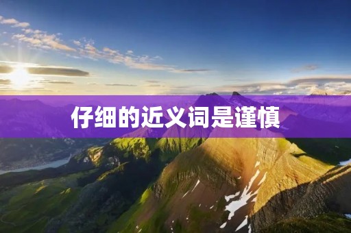 仔细的近义词是谨慎