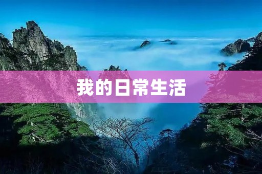 我的日常生活 我的日常生活