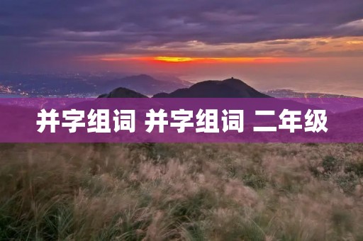 并字组词 并字组词 二年级