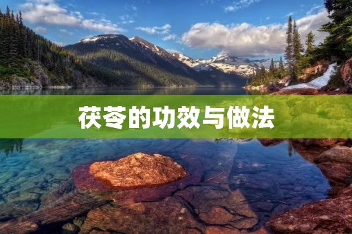 茯苓的功效与做法
