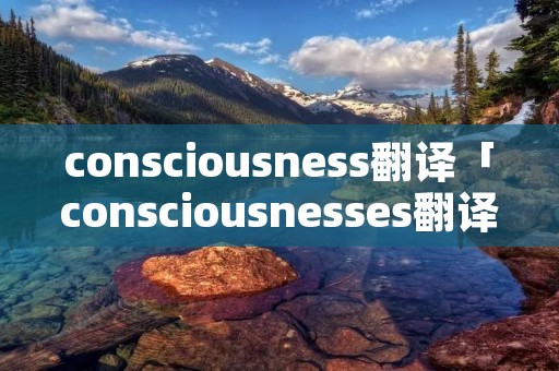 consciousness翻译「consciousnesses翻译」 consciousness翻译「consciousnesses翻译」