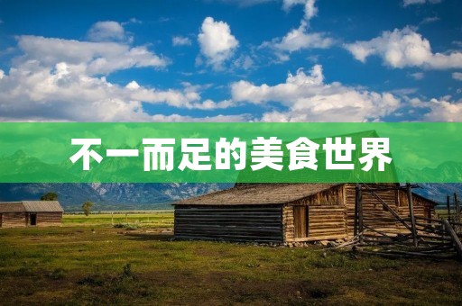 不一而足的美食世界