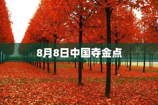8月8日中国夺金点:女排夺冠,女子体操再添两金 8月8日中国夺金点:女排夺冠,女子体操再添两金