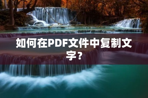 如何在PDF文件中**文字? 如何在PDF文件中**文字?