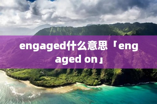 engaged什么意思「engaged on」