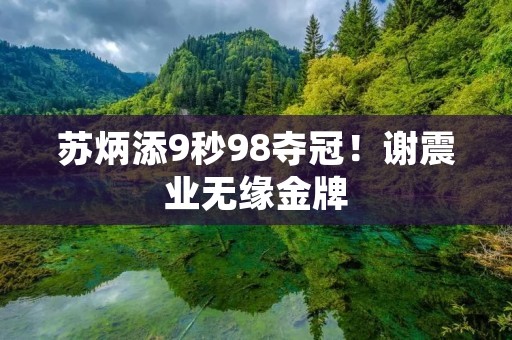 苏炳添9秒98夺冠!谢震业无缘金牌 苏炳添9秒98夺冠!谢震业无缘金牌