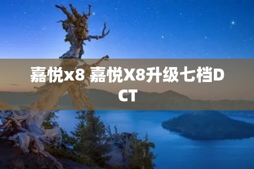 嘉悦x8 嘉悦X8升级七档DCT