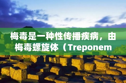 梅毒是一种性传播疾病，由梅毒螺旋体（Treponema pallidum）引起。它可以通过性接触、血液传播或母婴传播而传播。梅毒病原体可以进入身体的任何部位，包括皮肤、粘膜、眼睛、骨骼、关节、内脏器官和神经系统，引起广泛的病理变化。