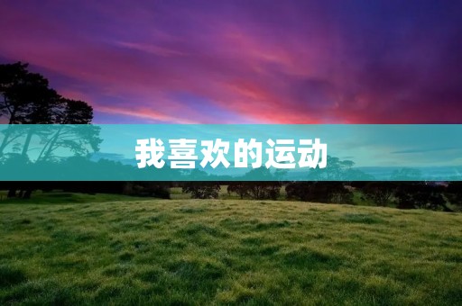 我喜欢的运动 我喜欢的运动
