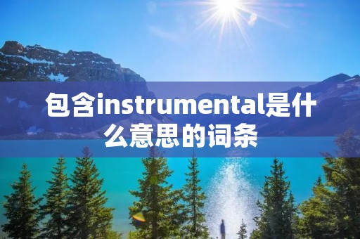 包含instrumental是什么意思的词条