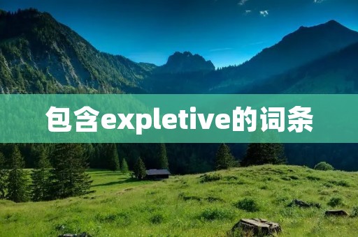 包含expletive的词条 包含expletive的词条