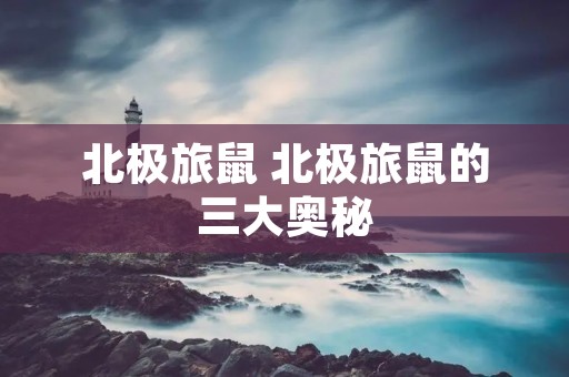 北极旅鼠 北极旅鼠的三大奥秘
