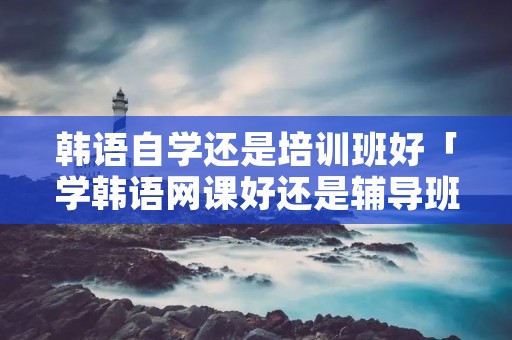韩语自学还是培训班好「学韩语网课好还是辅导班好」 韩语自学还是培训班好「学韩语网课好还是辅导班好」