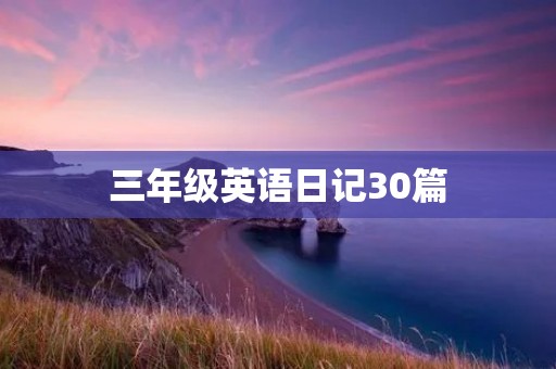 三年级英语日记30篇