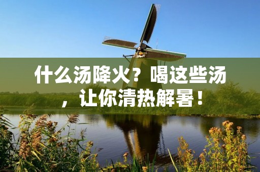 什么汤降火?喝这些汤,让你清热解暑! 什么汤降火?喝这些汤,让你清热解暑!