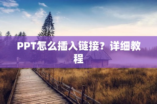 PPT怎么插入链接?详细教程 PPT怎么插入链接?详细教程