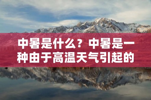 中暑是什么?中暑是一种由于高温天气引起的疾病,是指人体在长时间暴露于高温环境下,由于体内水分和电解质的严重失衡而引起的一系列症状。中暑是一种常见的疾病,尤其是在夏季高温天气中,人们更容易受到中暑的困扰。中暑的危害不容小觑,如果不及时治疗,甚至会危及生命。因此,了解中暑的症状和预防措施非常重要。 中暑是什么?中暑是一种由于高温天气引起的疾病,是指人体在长时间暴露于高温环境下,由于体内水分和电解质的严重失衡而引起的一系列症状。中暑是一种常见的疾病,尤其是在夏季高温天气中,人们更容易受到中暑的困扰。中暑的危害不容小觑,如果不及时治疗,甚至会危及生命。因此,了解中暑的症状和预防措施非常重要。