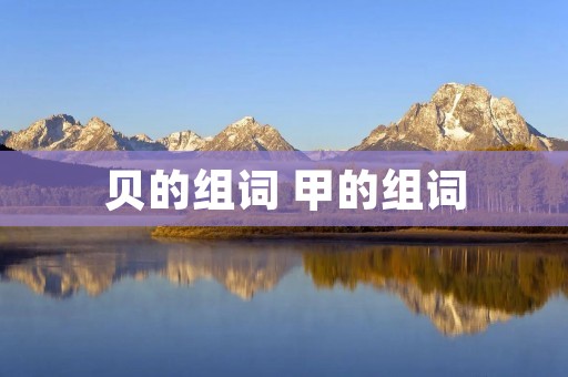 贝的组词 甲的组词