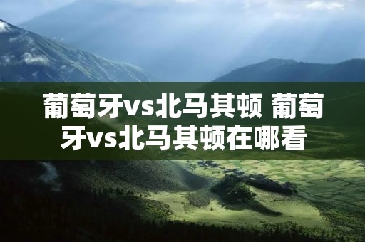 葡萄牙vs北马其顿 葡萄牙vs北马其顿在哪看