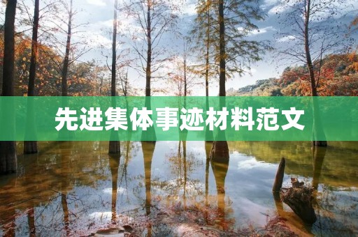 先进集体事迹材料范文：浙江某中学的“阳光团队”