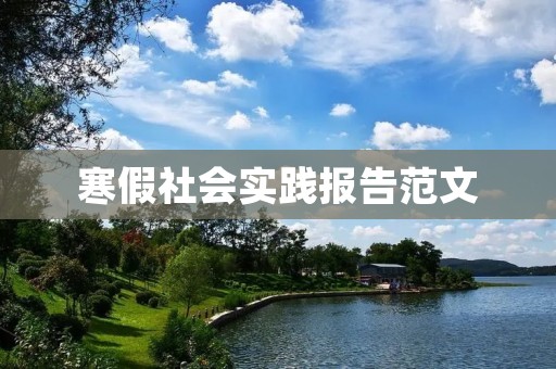 寒假社会实践报告范文:走进乡村,了解乡村教育现状