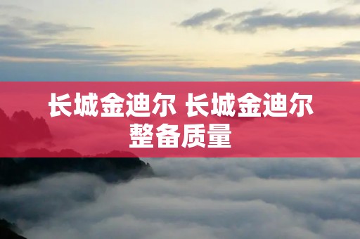 长城金迪尔 长城金迪尔整备质量