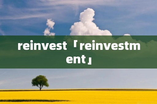 reinvest「reinvestment」