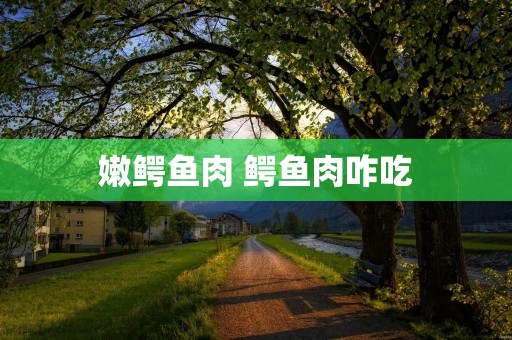 嫩鳄鱼肉 鳄鱼肉咋吃