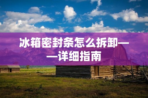 冰箱密封条怎么拆卸——详细指南 冰箱密封条怎么拆卸——详细指南