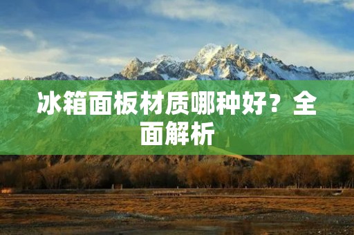 冰箱面板材质哪种好？全面解析