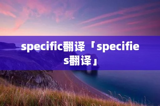 specific翻译「specifies翻译」