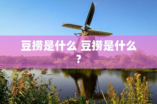 豆捞是什么 豆捞是什么?