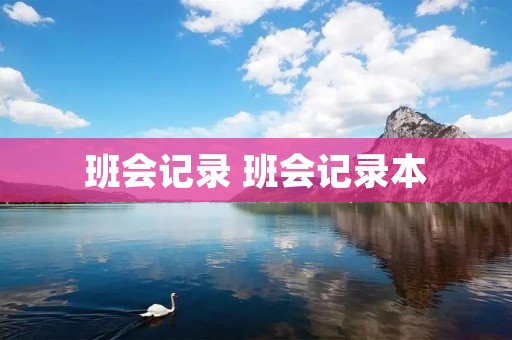 班会记录 班会记录本