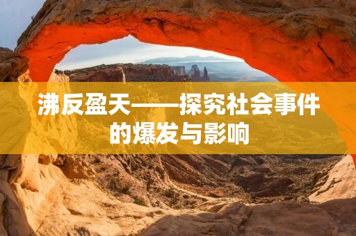沸反盈天——探究社会事件的爆发与影响
