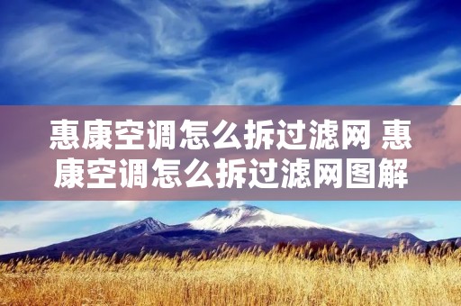 惠康空调怎么拆过滤网 惠康空调怎么拆过滤网图解 惠康空调怎么拆过滤网 惠康空调怎么拆过滤网图解