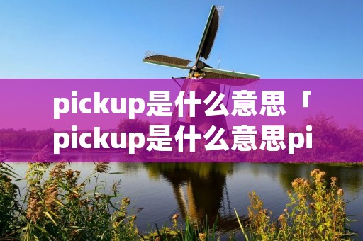 pickup是什么意思「pickup是什么意思pickup」