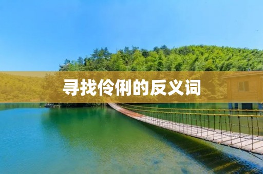 寻找伶俐的反义词