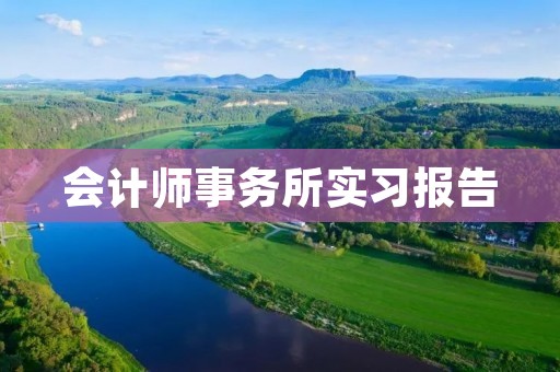 会计师事务所实习报告:以某某会计师事务所为例
