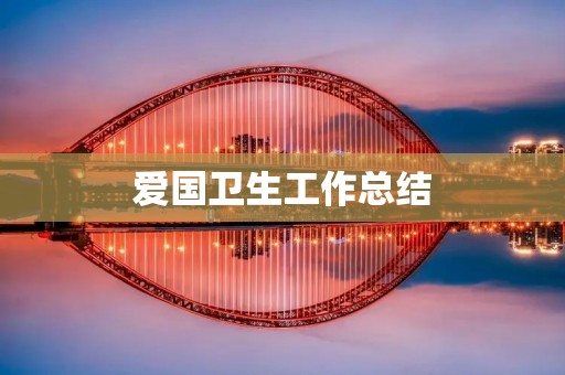 爱国卫生工作总结:坚持以人民为中心,深入推进卫生事业!