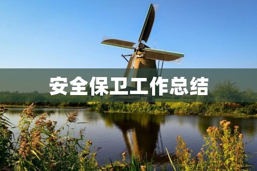 安全保卫工作总结