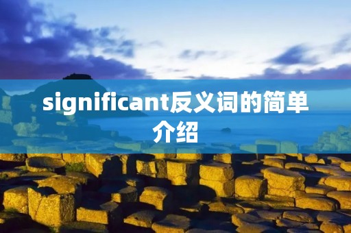 significant反义词的简单介绍