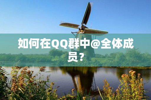 如何在QQ群中@全体成员？