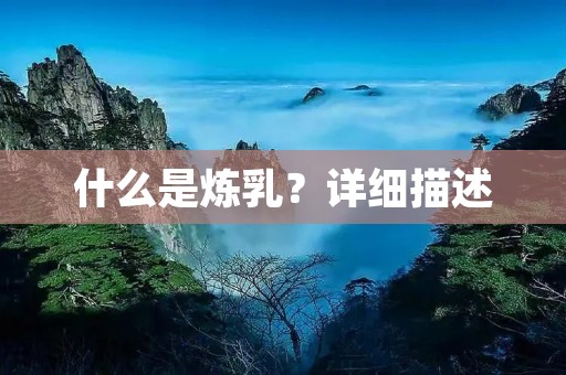 什么是炼乳?详细描述 什么是炼乳?详细描述