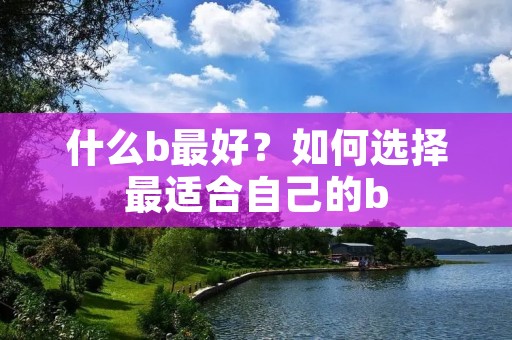 什么b最好?如何选择最适合自己的b 什么b最好?如何选择最适合自己的b