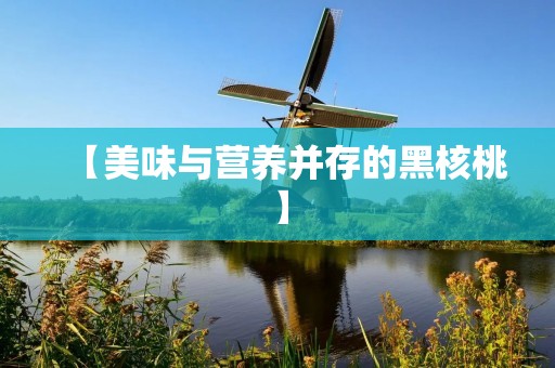 【美味与营养并存的黑核桃】 【美味与营养并存的黑核桃】