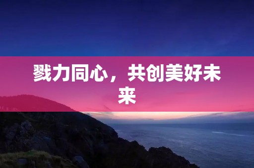 戮力同心,共创美好未来
