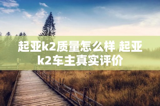 起亚k2质量怎么样 起亚k2车主真实评价